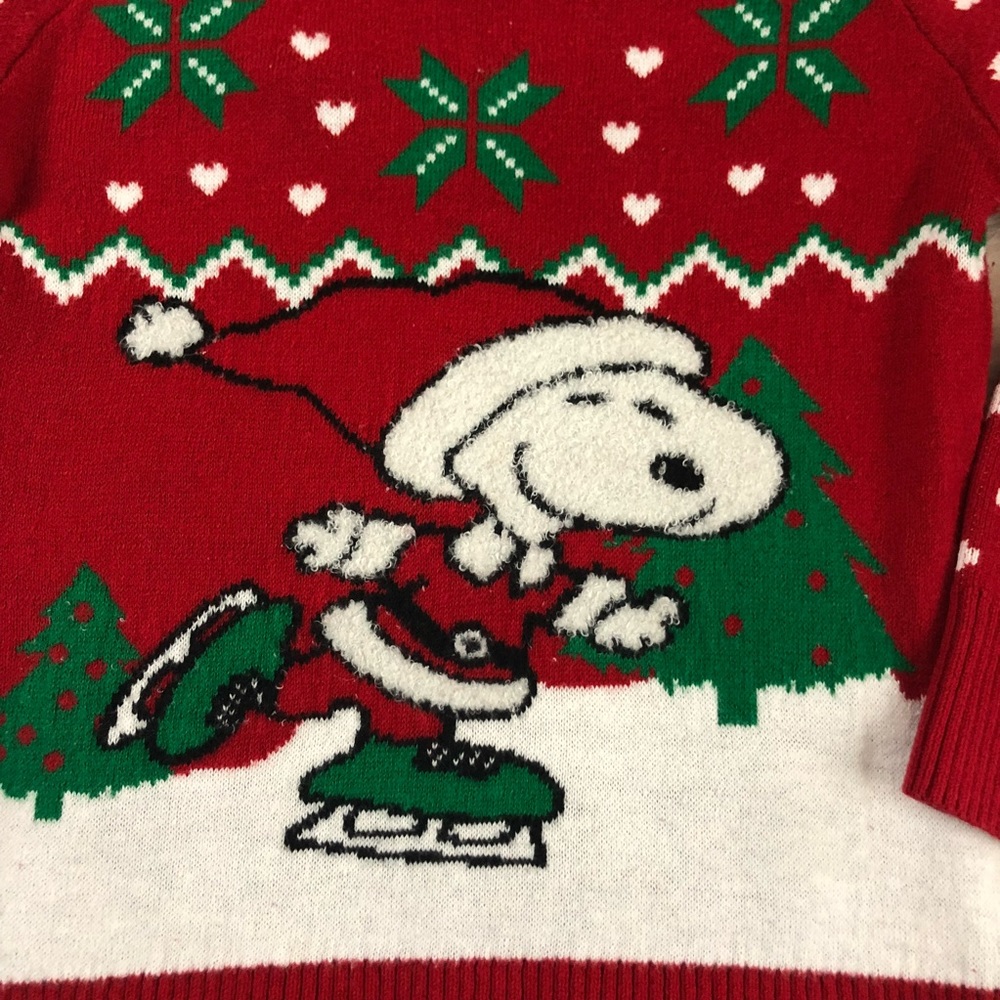 Kids Peanuts Snoopy Christmas Sweater Size 3T - Picture 2 of 6